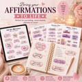Soft Life Affirmations Printable Bundle | Cozy Aesthetic Stickers | Vision Board Kit | Self Love & Abundance Digital Download
