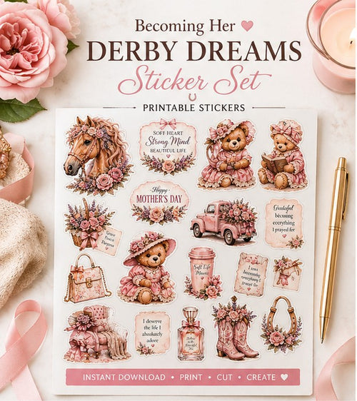 Becoming Her – Derby Dreams Sticker Set 💐