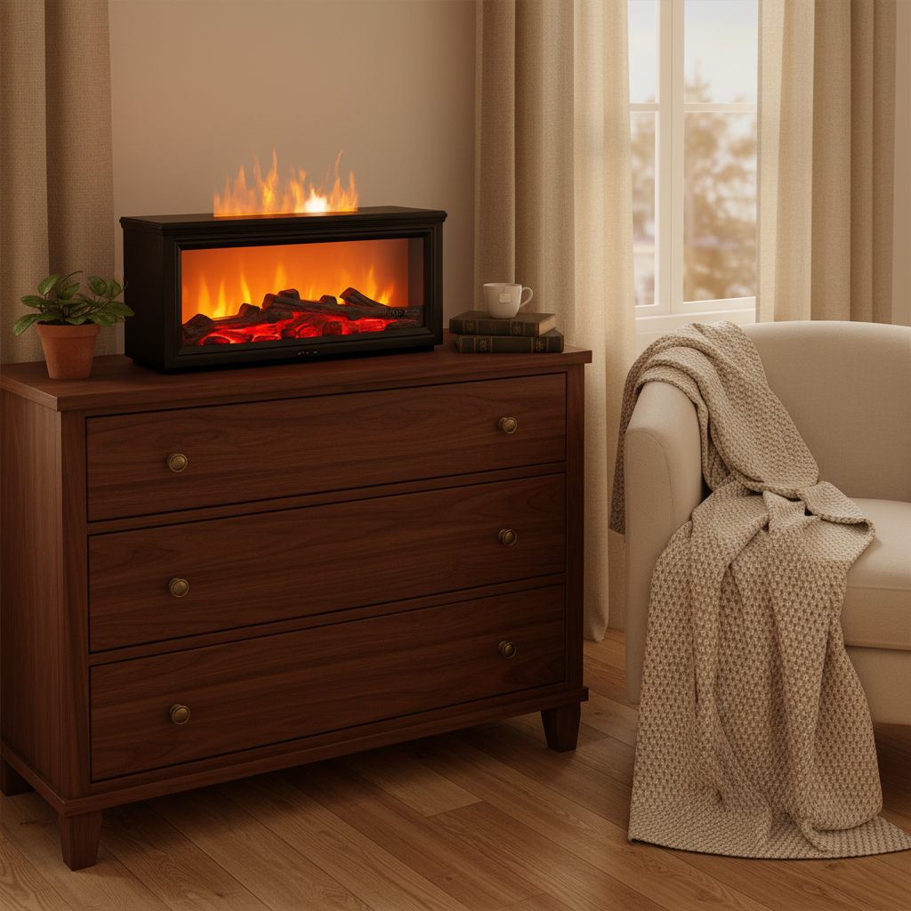 Aroma Air Humidifier Flame Fireplace Essential Oil Diffuser Desktop USB Cool Mist Maker Ultrasonic Aroma Diffuser with Remote
