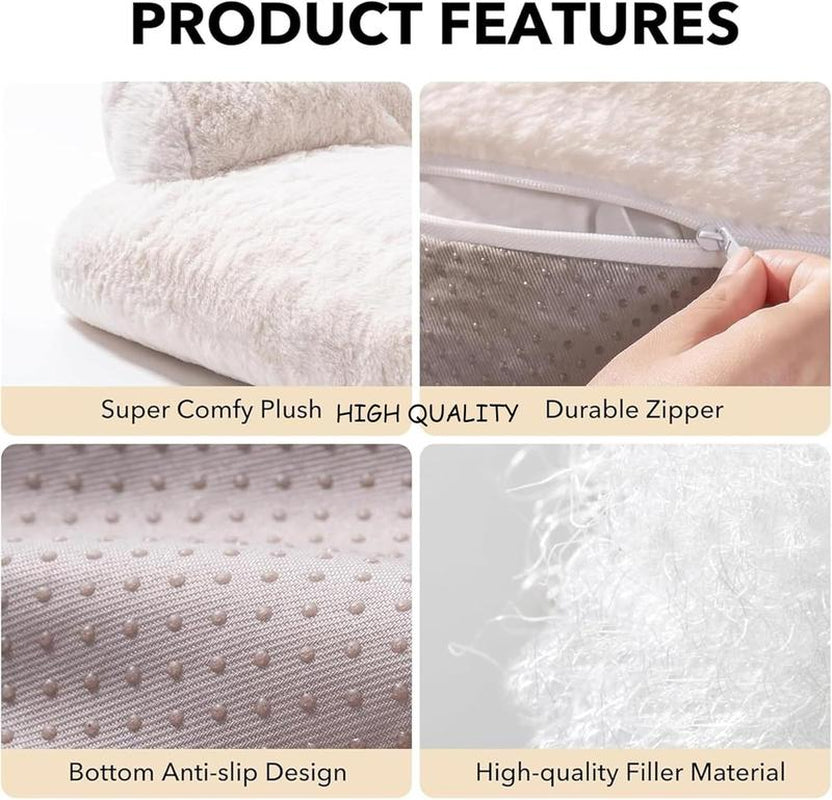 Plush Sofa Bed for Dogs Calming Pet Sofa Washable Cat Beds for Medium Small Dogs Cats Memory Foam Removable Washable Pet Sof with Non Slip Bottom