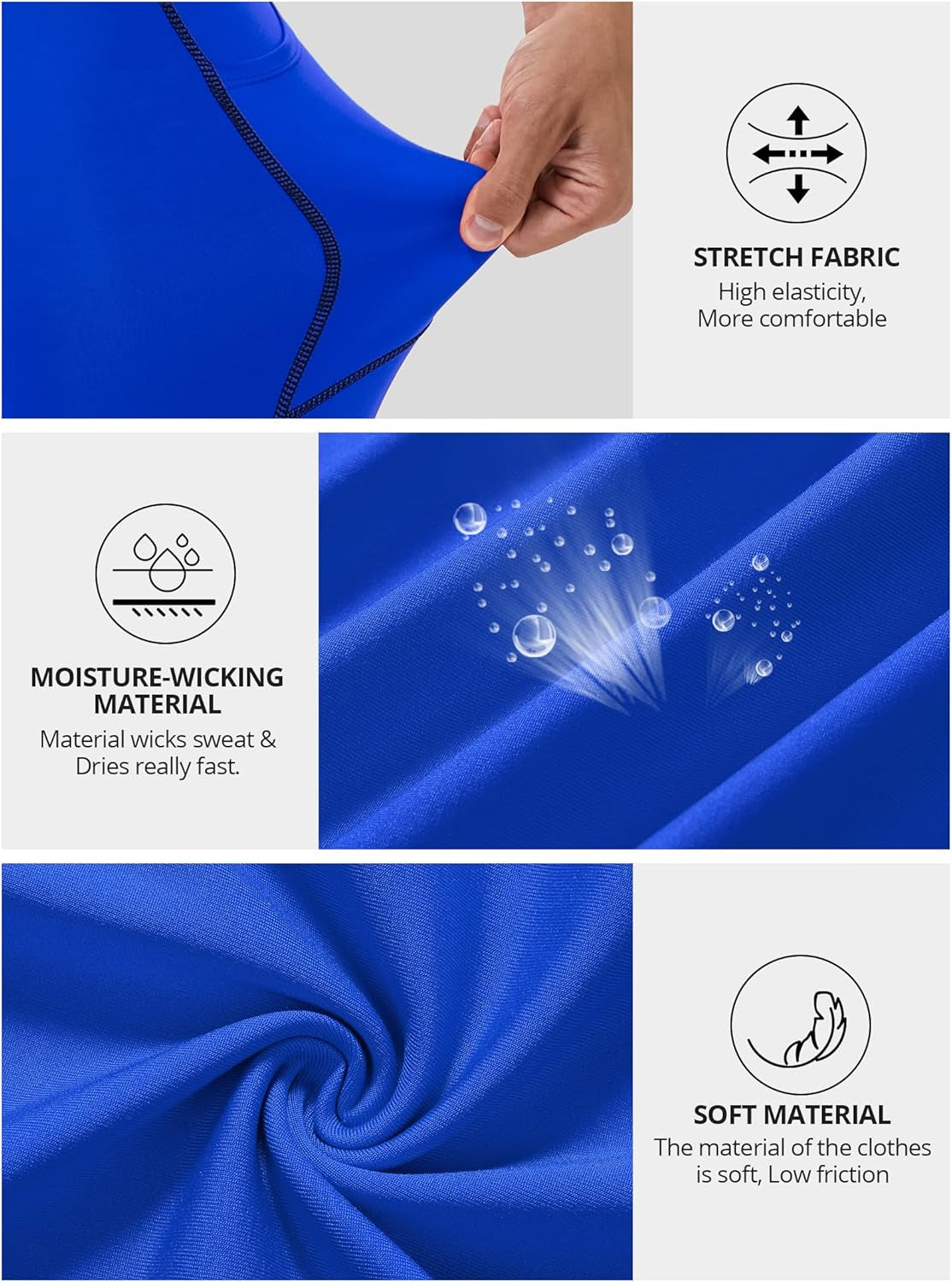 3/4 Men'S Compression Pants with Pockets,Workout Athletic Tights Leggings Athletic Base Layer Underwear