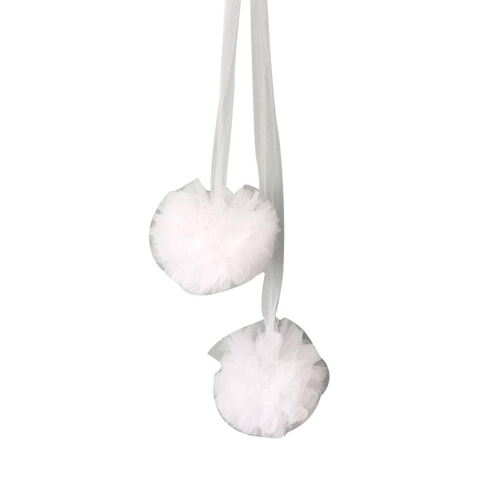 Hanging Mosquito Net with Fur Balls