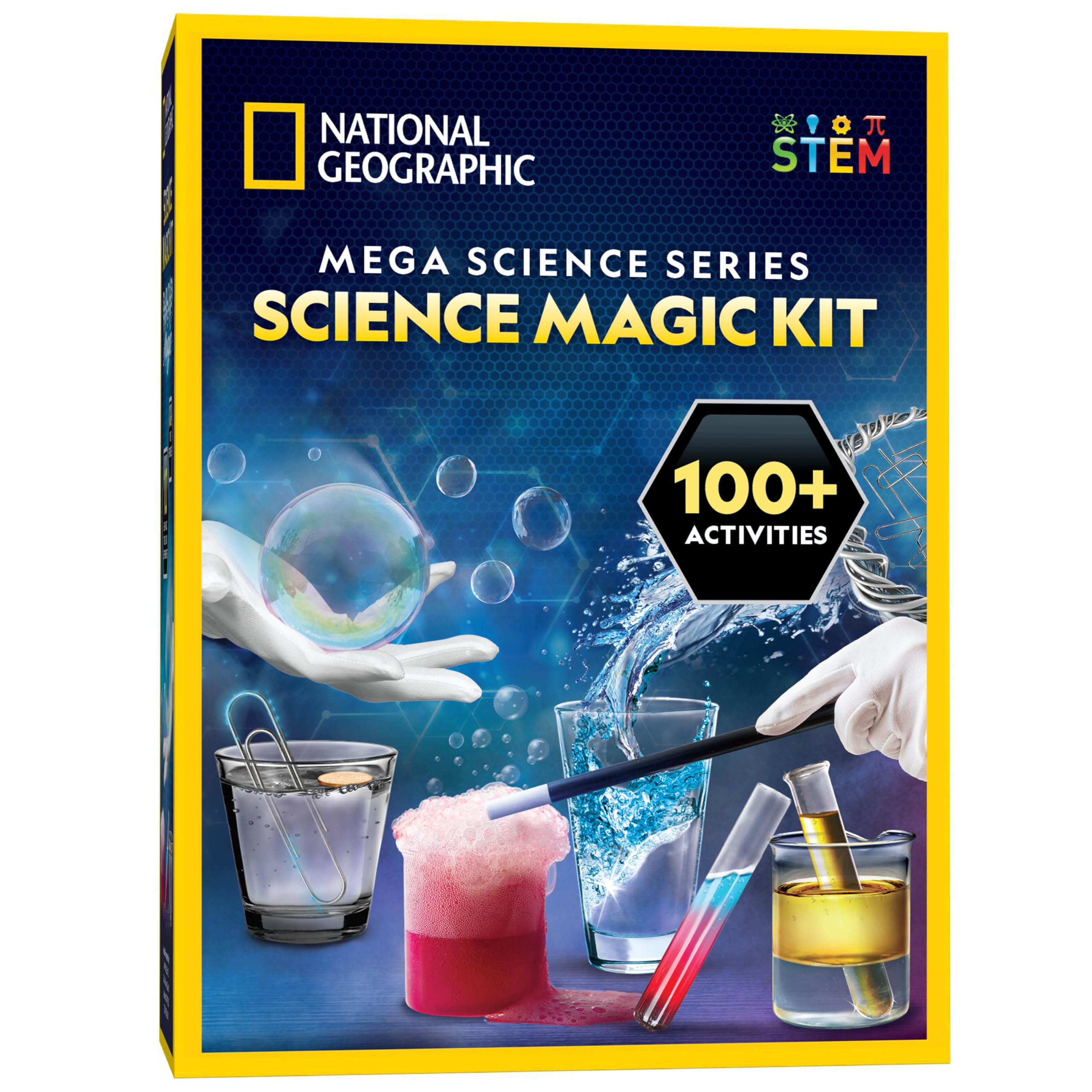 NATIONAL GEOGRAPHIC Science Magic Kit – Science Kit for Kids with 100+ Unique Experiments and Magic Tricks Chemistry Set and STEM Project A Great Gift for Boys and Girls (Amazon Exclusive)