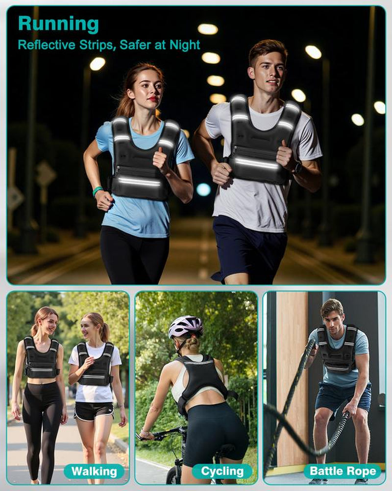 8/12/16/20Lbs Weighted Vest for Unisex Promote Bone Health and Enhance Core Strength for Running Walking Workout Strength Training Fitness Gym