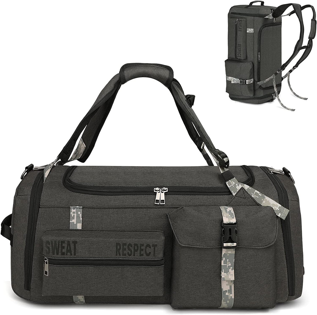 Gym Bags for Men Gym Duffle Bag Backpack 3-Way Sports Duffel Bags for Men with Shoe Compartment & Wet Pocket