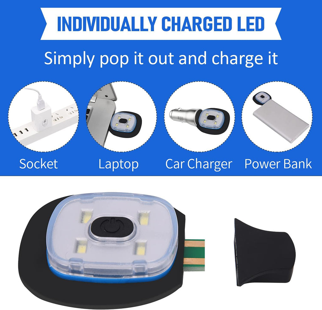 Beanie Hat with Light Winter Knit Lighted Headlight Hats USB Rechargeable