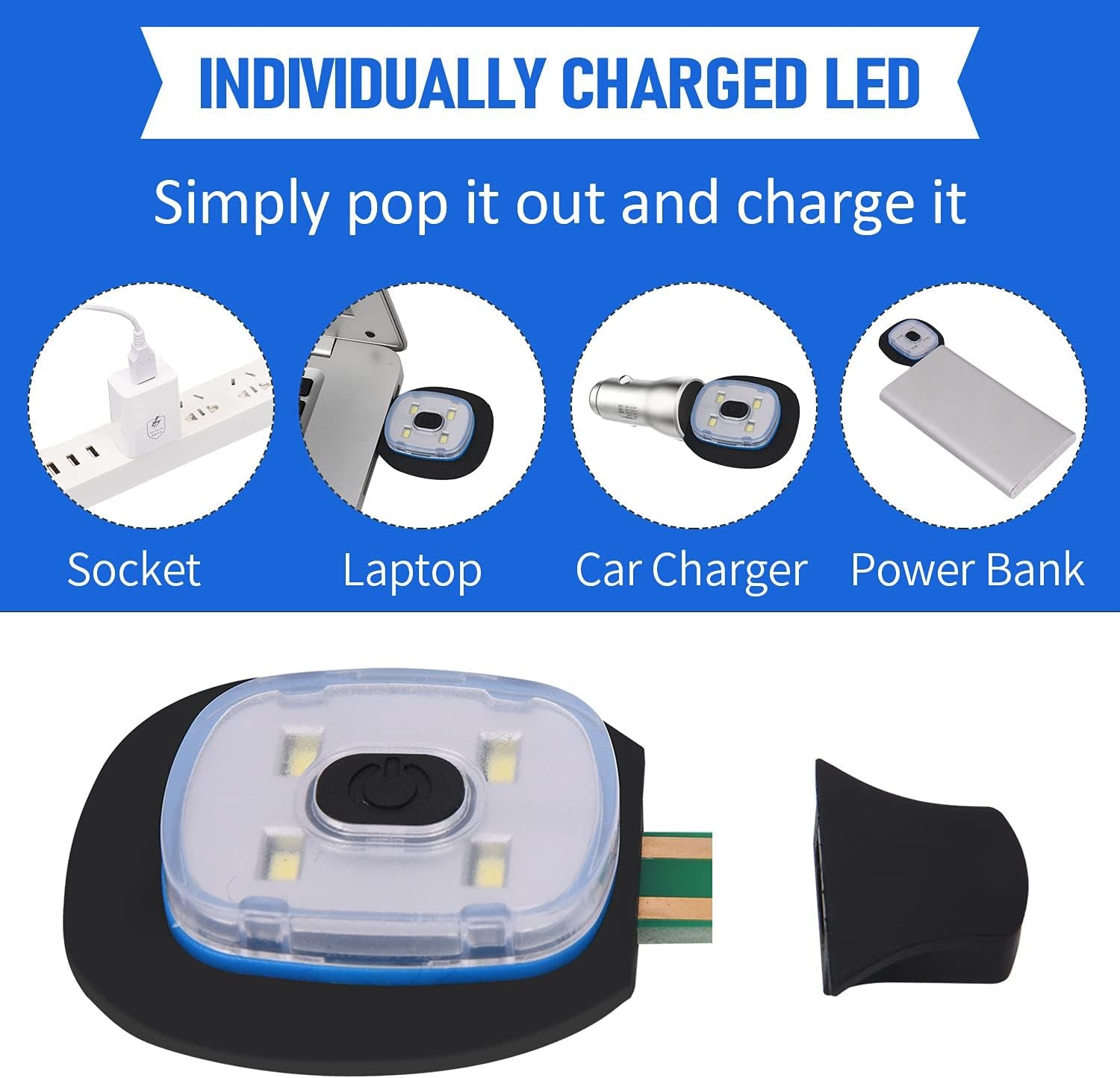 Beanie Hat with Light Winter Knit Lighted Headlight Hats USB Rechargeable