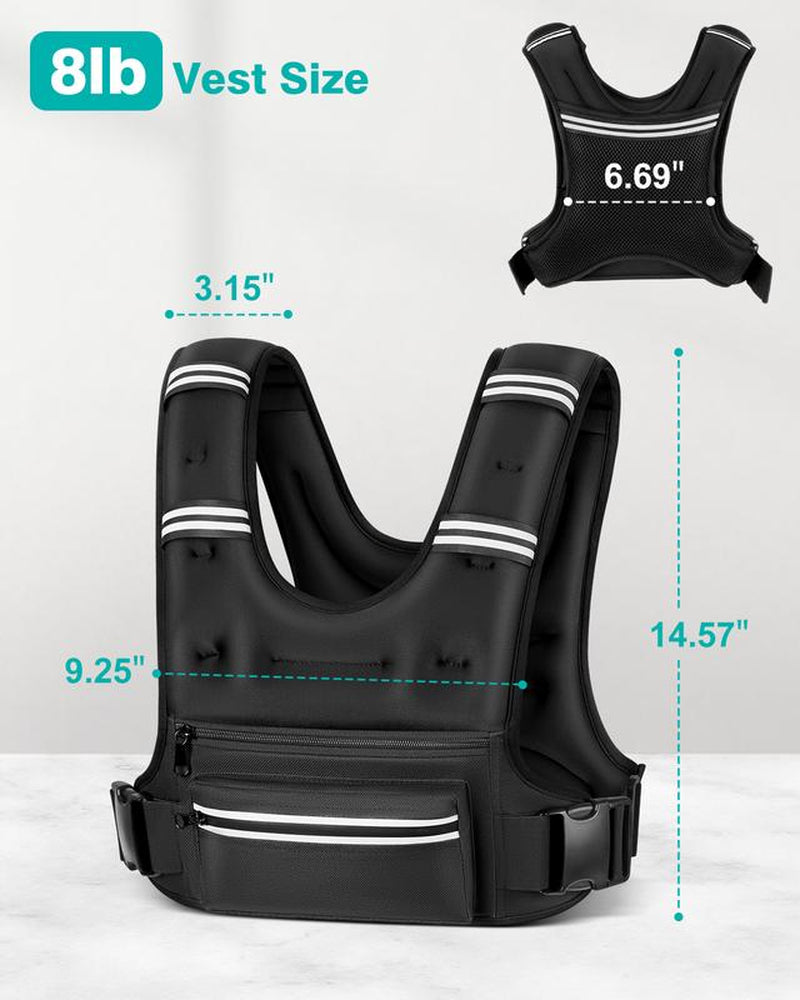 8/12/16/20Lbs Weighted Vest for Unisex Promote Bone Health and Enhance Core Strength for Running Walking Workout Strength Training Fitness Gym