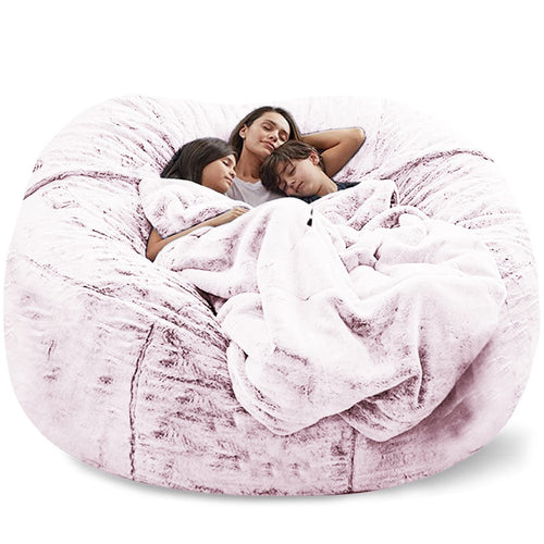 Big Huge Giant Bean Bag Chair for Adults (No Filler) Bean Bag Chairs in Multiple Sizes and Colors Giant Foam-Filling Required- Machine Washable Covers Double Stitched Seams (Blood red6FT)