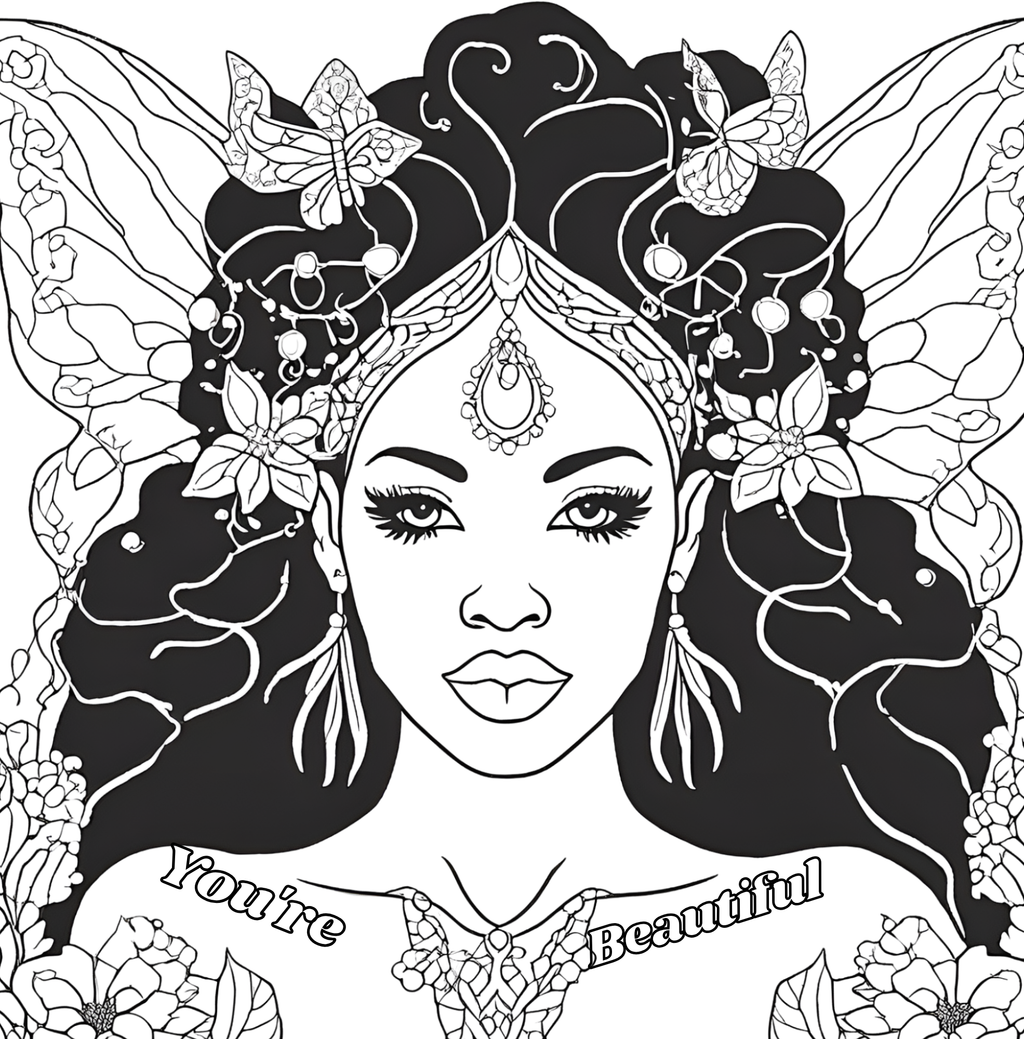 Look Within Coloring Pages 💜 Printable Self Care Coloring Book – Instant Download
