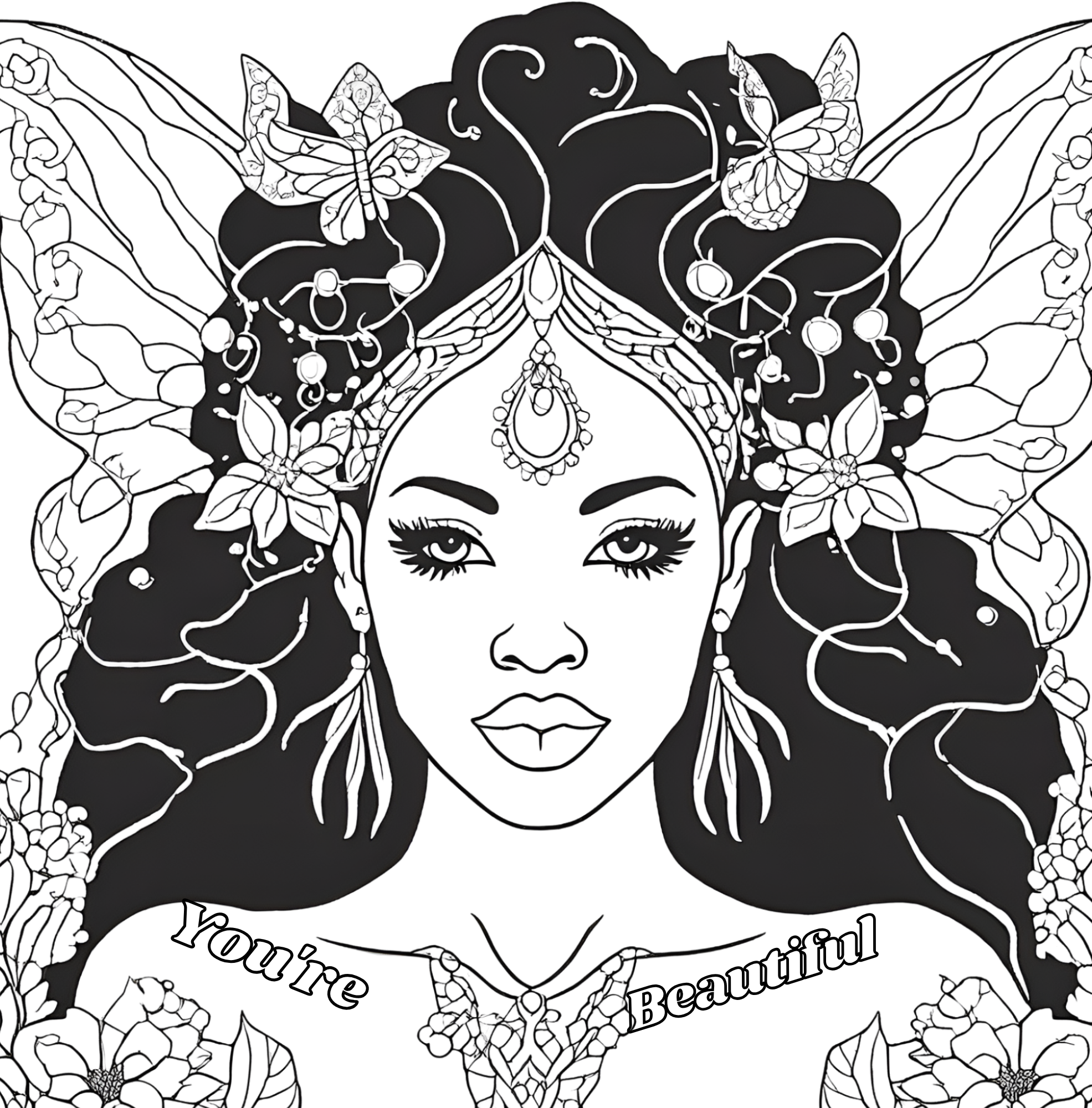 Look Within Coloring Pages 💜 Printable Self Care Coloring Book – Instant Download