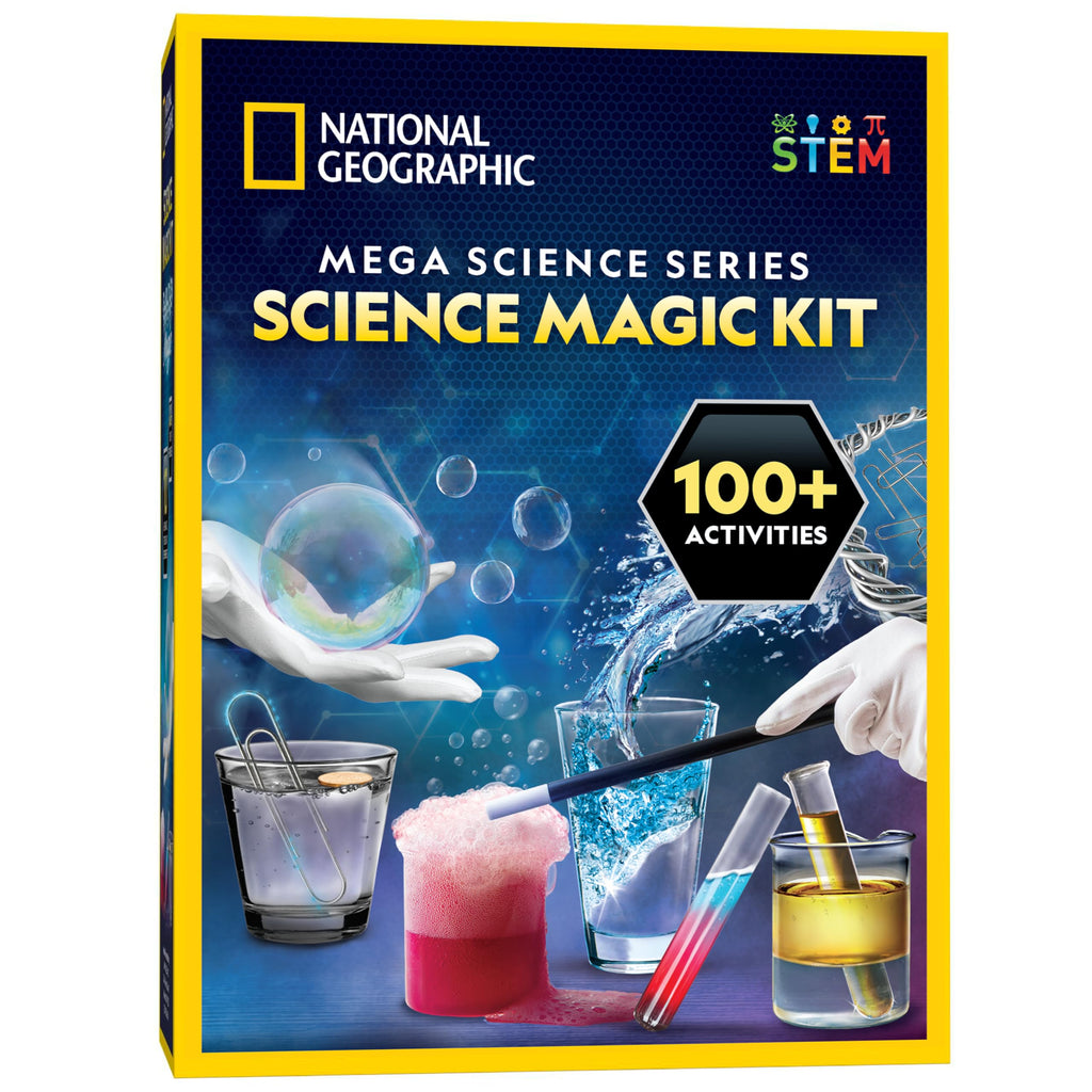 NATIONAL GEOGRAPHIC Science Magic Kit – Science Kit for Kids with 100+ Unique Experiments and Magic Tricks Chemistry Set and STEM Project A Great Gift for Boys and Girls (Amazon Exclusive)