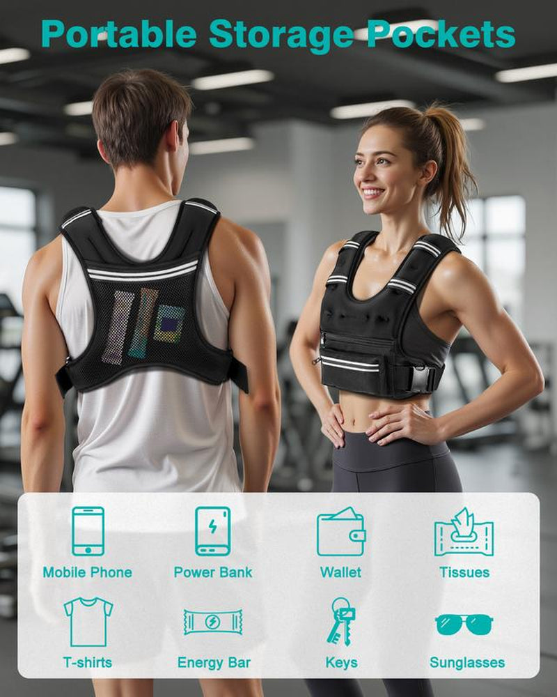 8/12/16/20Lbs Weighted Vest for Unisex Promote Bone Health and Enhance Core Strength for Running Walking Workout Strength Training Fitness Gym