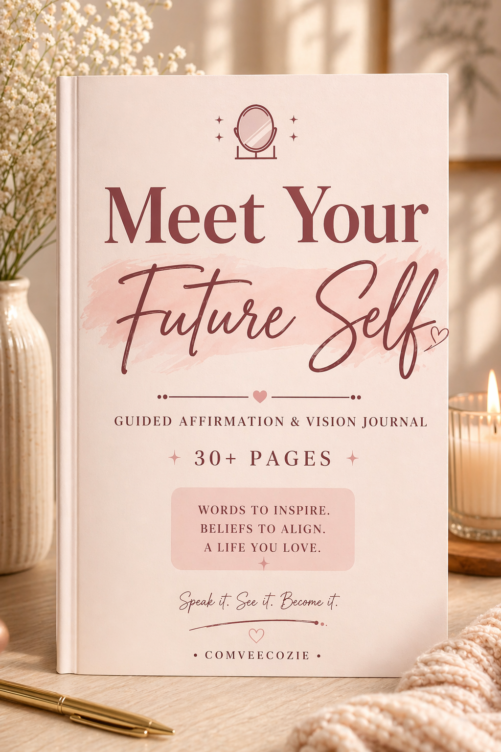 Meet Your Future Self | Soft Life Affirmation & Vision Journal | Digital Download
