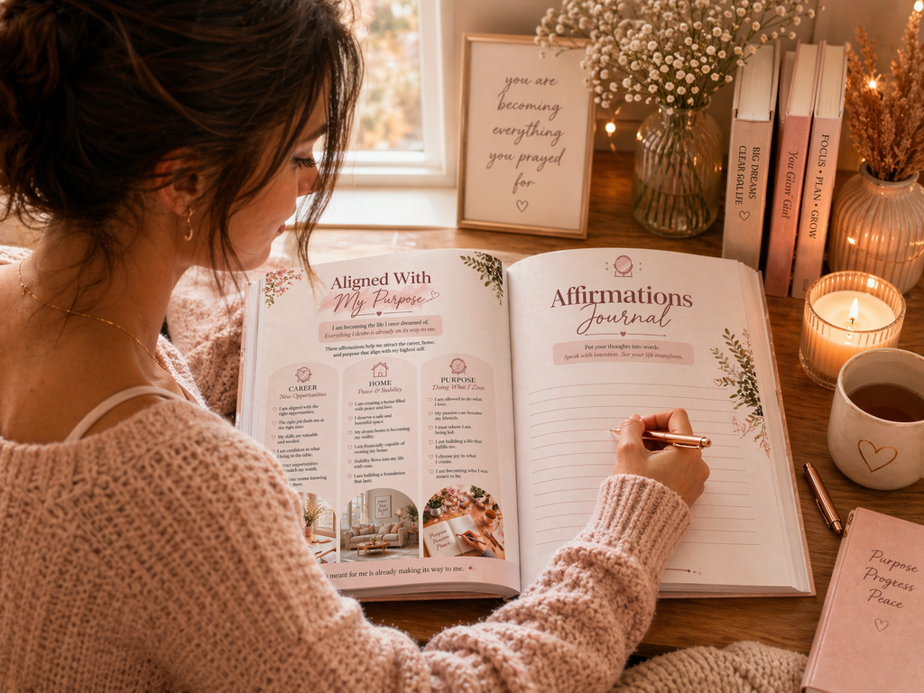 Meet Your Future Self | Soft Life Affirmation & Vision Journal | Digital Download