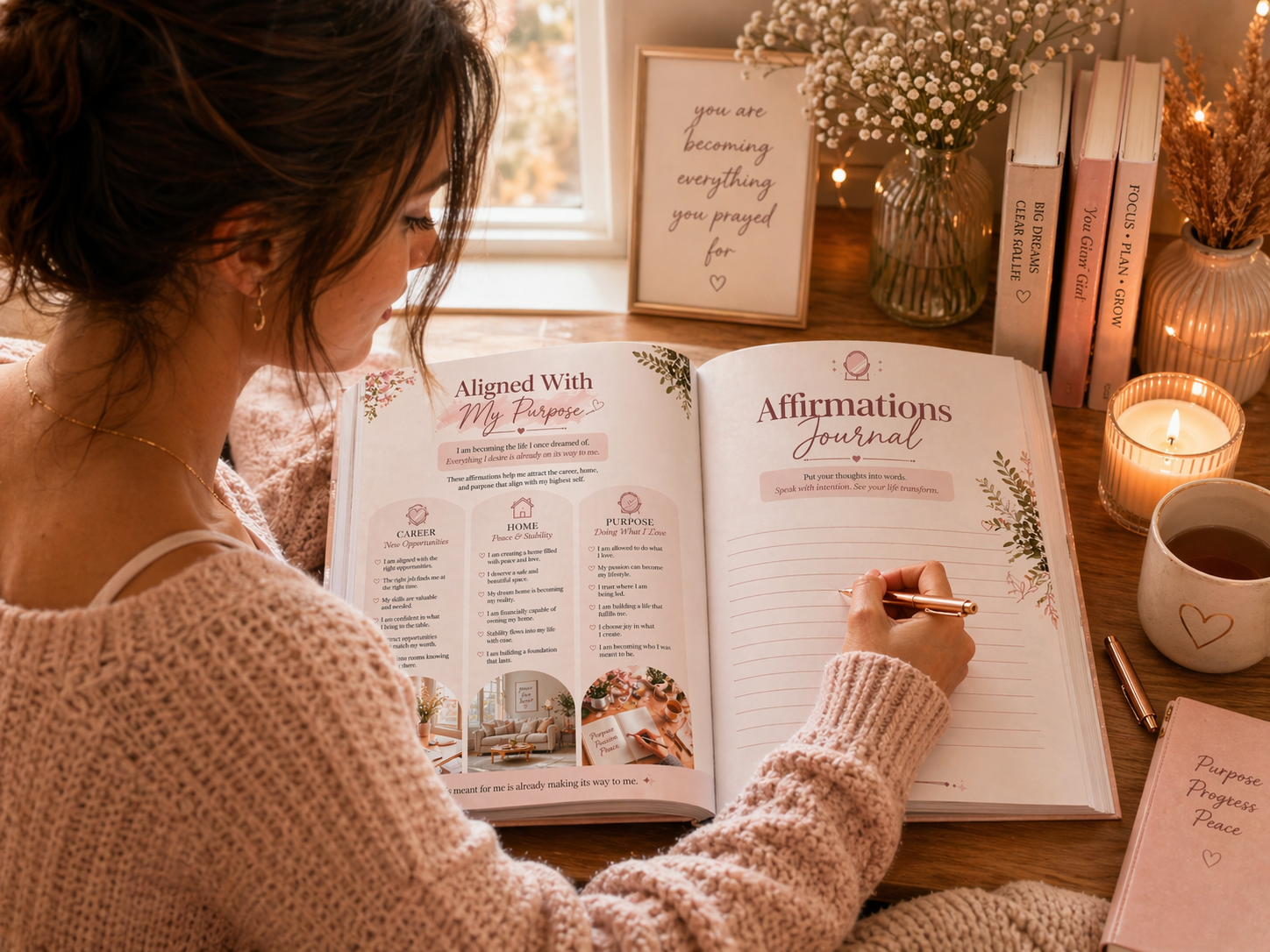 Meet Your Future Self | Soft Life Affirmation & Vision Journal | Digital Download
