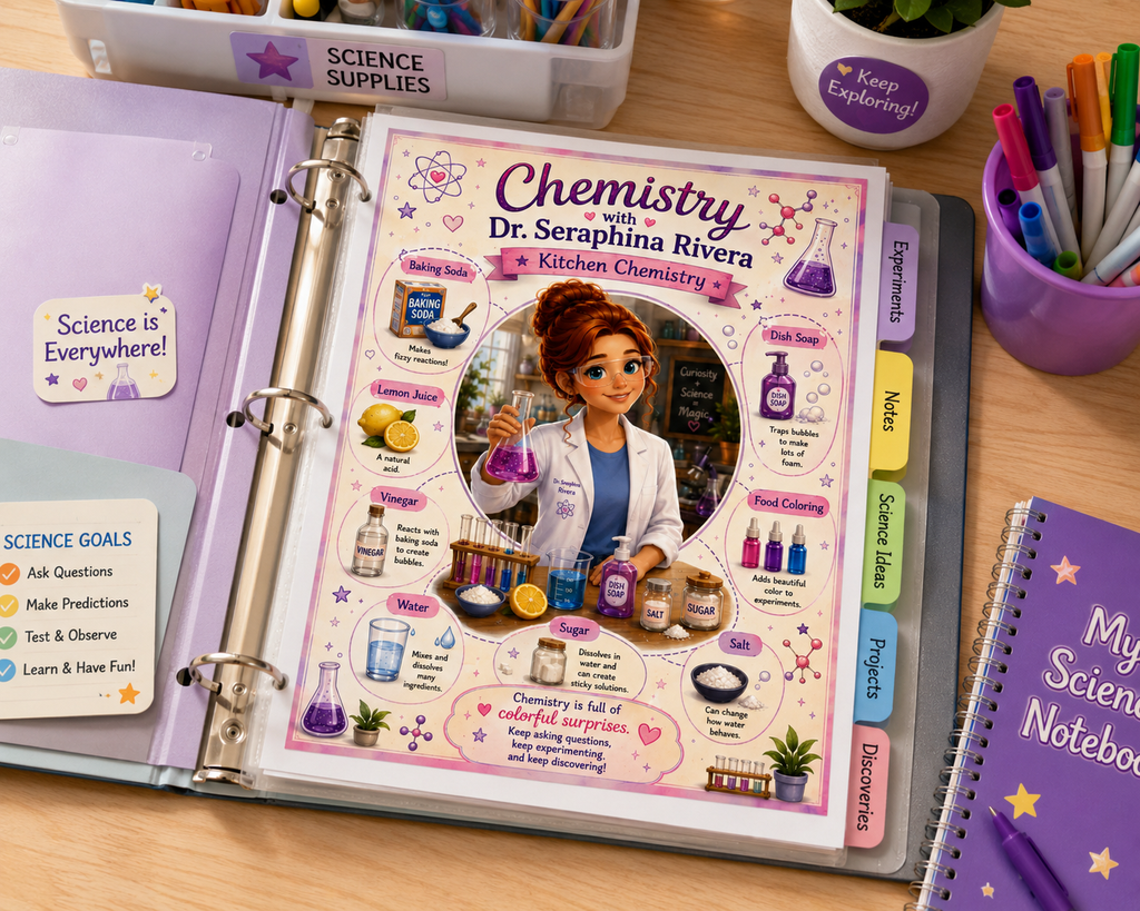 Dr. Seraphina Rivera's Beginner Chemistry Bundle | 2 Printable Learning Guides for Kids