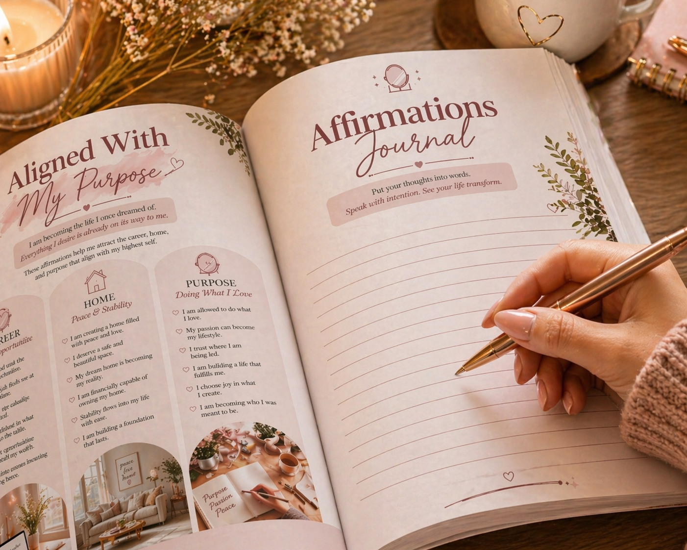 Meet Your Future Self | Soft Life Affirmation & Vision Journal | Digital Download