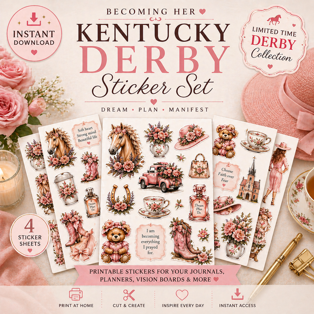 Becoming Her – Derby Dreams Sticker Set 💐
