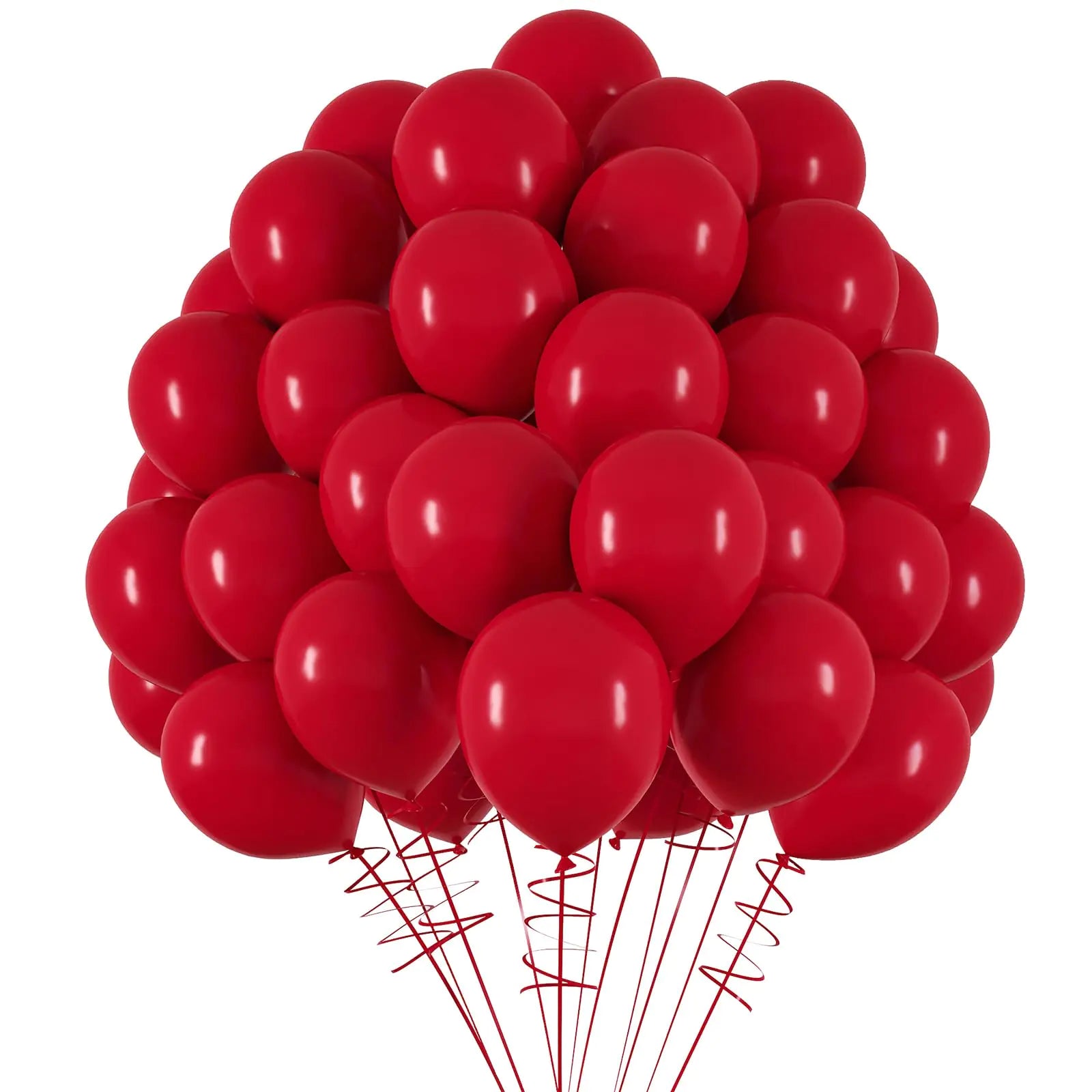 RUBFAC Red Balloons 120pcs 5 Inch Red Balloons Thicker Red Balloons for Birthday Wedding Baby Shower Graduation Anniversary Party Decorations